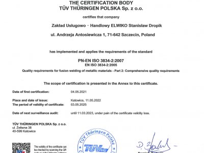 Certifikat 1 DE