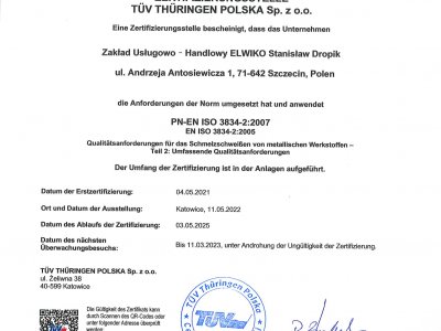 Certifikat 1 DE