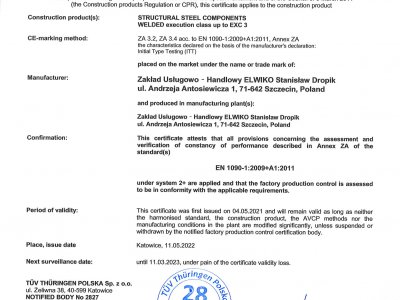 Certifikat 1 DE